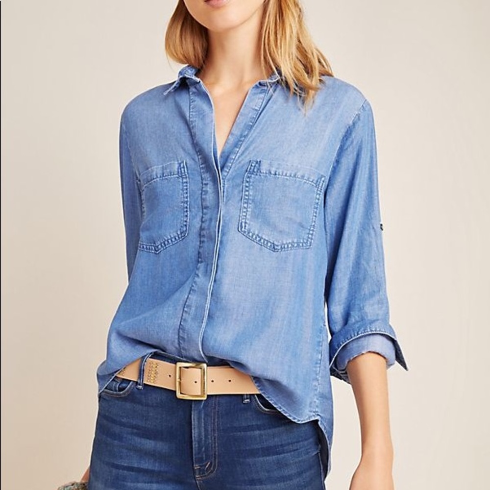 Cloth & Stone Chambray Utility Buttondown